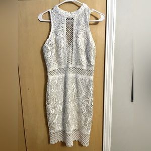 White lace short dress